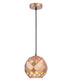 Tuile2 Champagne/ Gold Embossed 1 Light Pendant