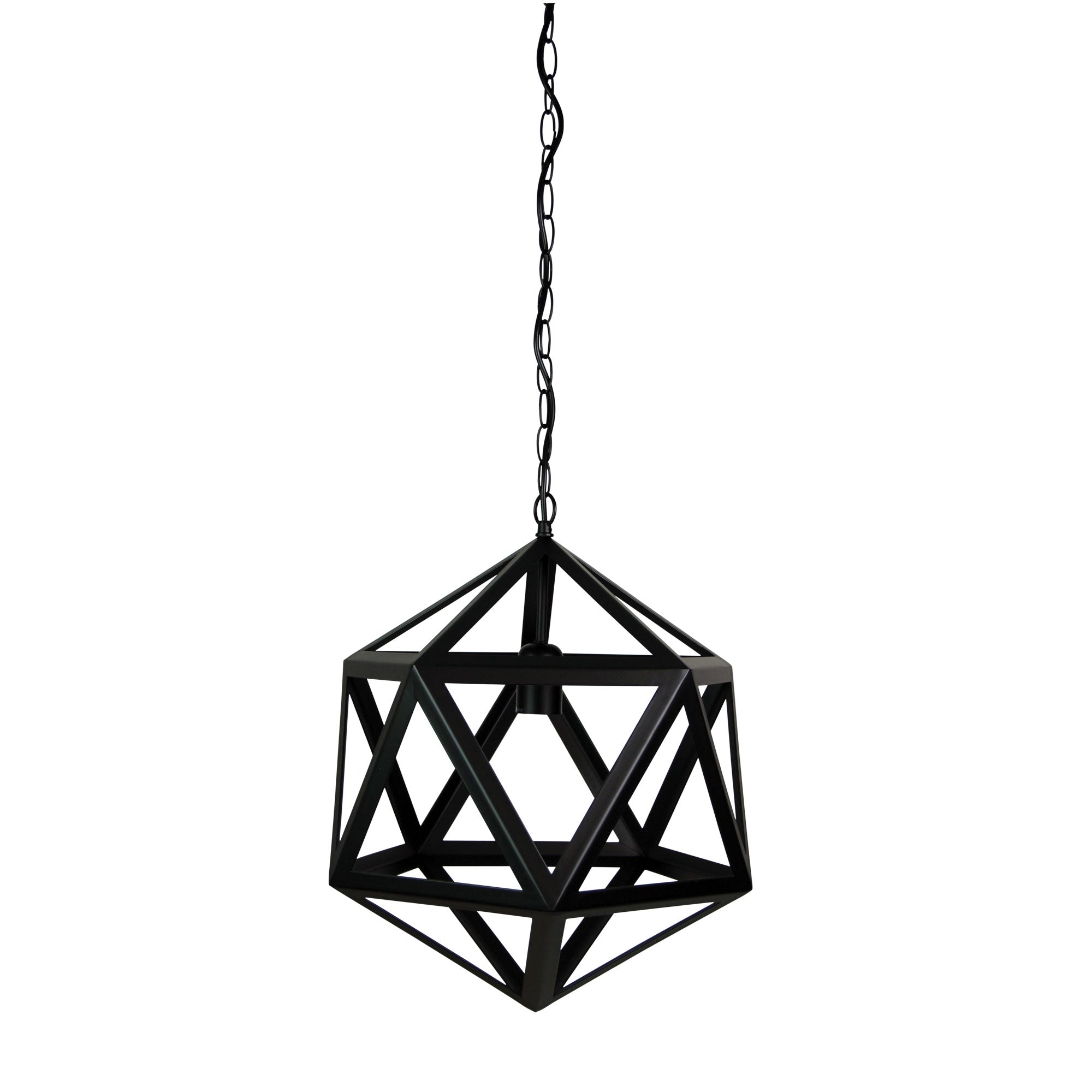 Geo 1 Light Black Pendant - H70