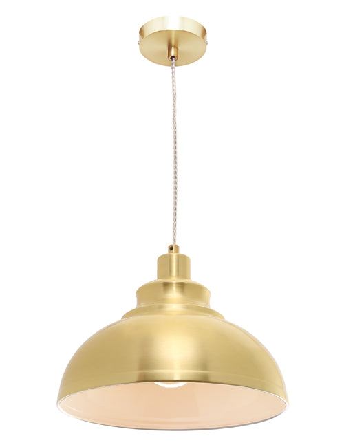 Risto 1 Light Satin Brass Pendant