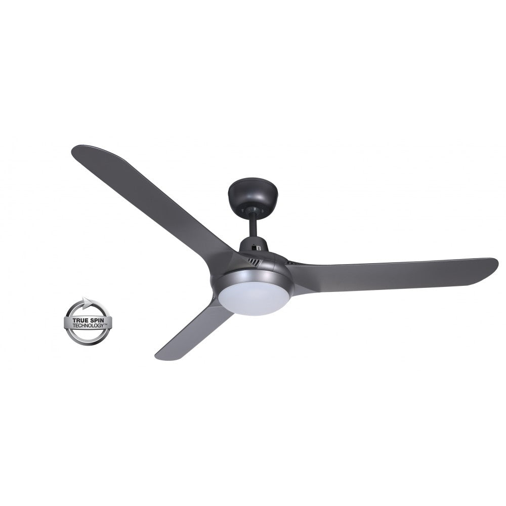 Spyda - 56' Titanium Fan and Light LED TC 3 Blade Indoor/Outdoor/Coastal