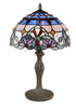 Leadlight Table Lamp 12' Blue