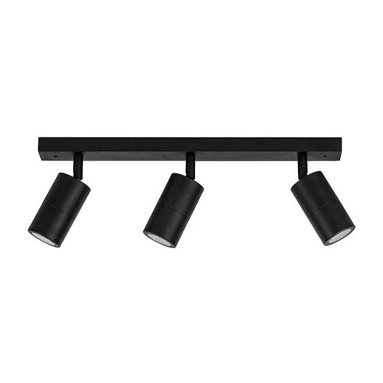 Tivah Black Adjustable 3 Light Bar 5w GU10 Tri Colour 240V