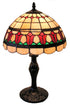Leadlight Table Lamp 12' Red and Cream