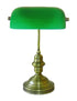Bankers Desk Lamp Antique Brass/Green