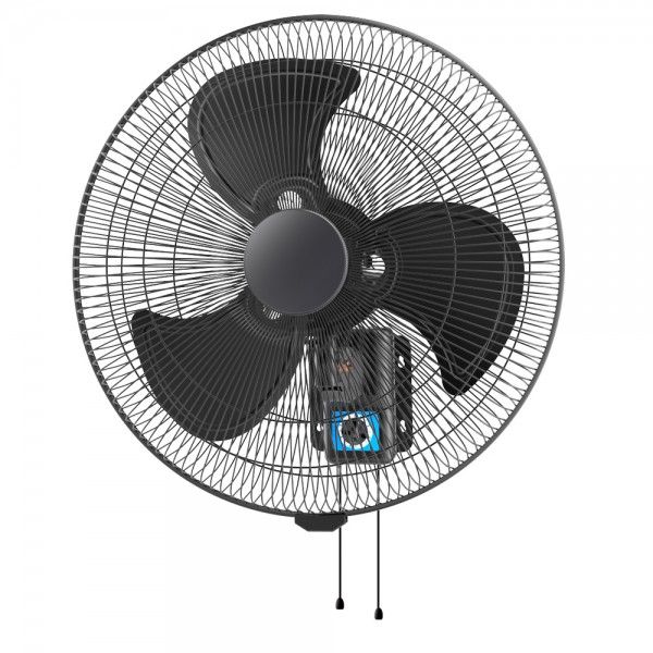 Wall 45 - 45cm Oscillating Wall Fan - Matte Black Grille and Blades
